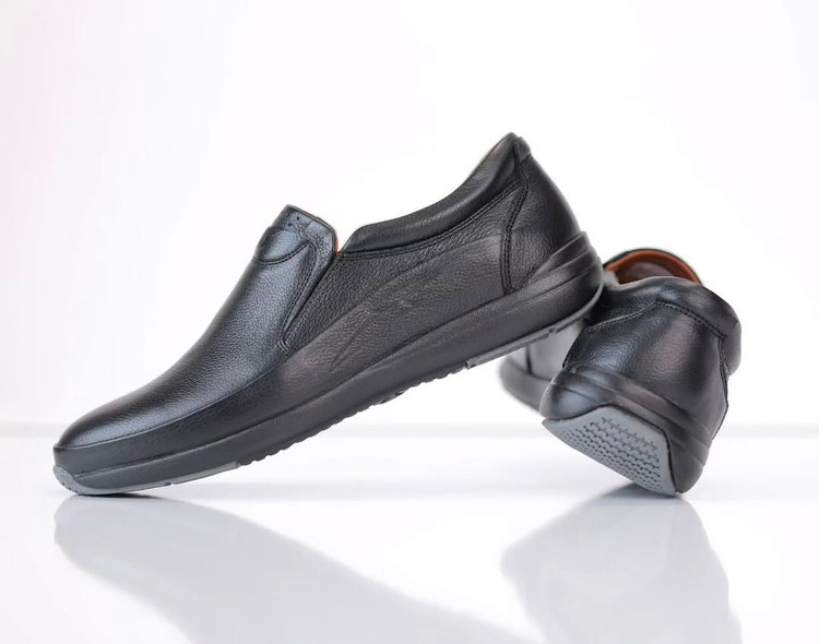 کفش چرم مشکی مردانه