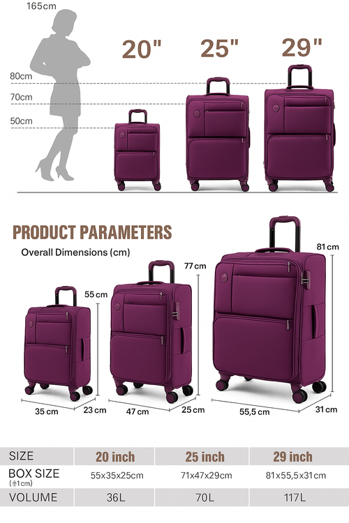 چمدان برزنتی مقاوم به نفوذآب و خط وخش
