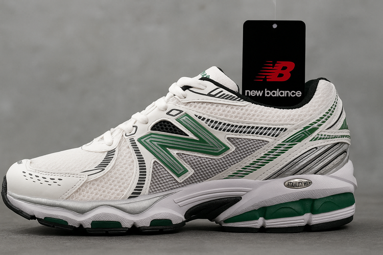 نیوبالانس سفید سبز ۸۶۰